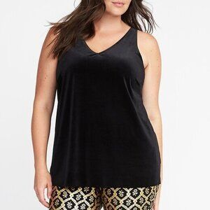 Old Navy Sleeveless Plus-Size V-Neck Velvet Top Size XXL NWT, Holiday Ready